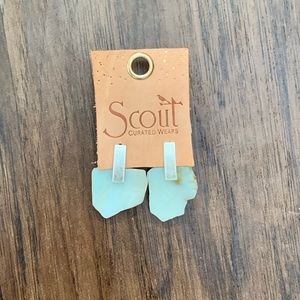 Soft surroundings stone slice earring